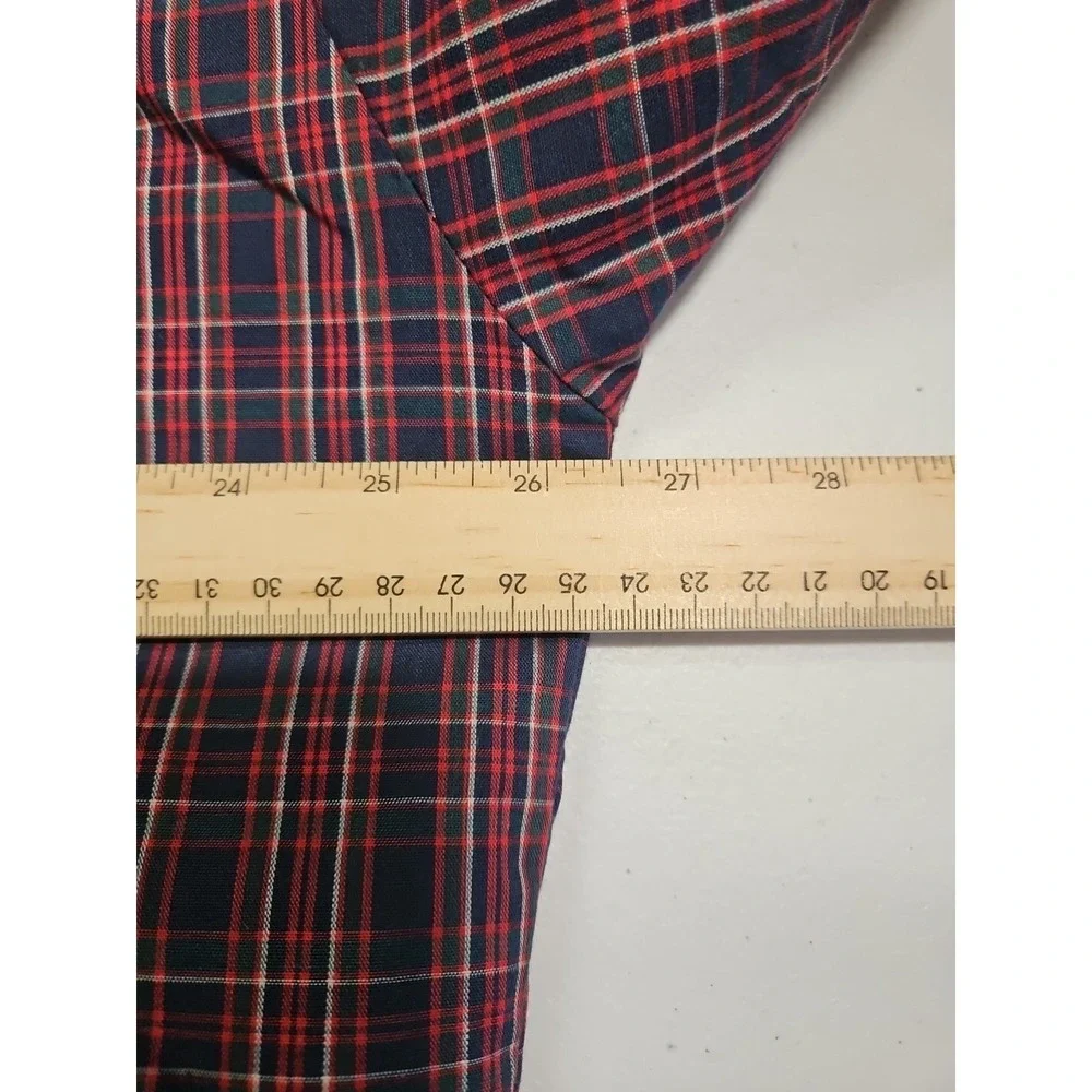 Vintage Bruce Clark  Pullover Plaid‎ Windbreaker Jacket Men's Size L Scotland